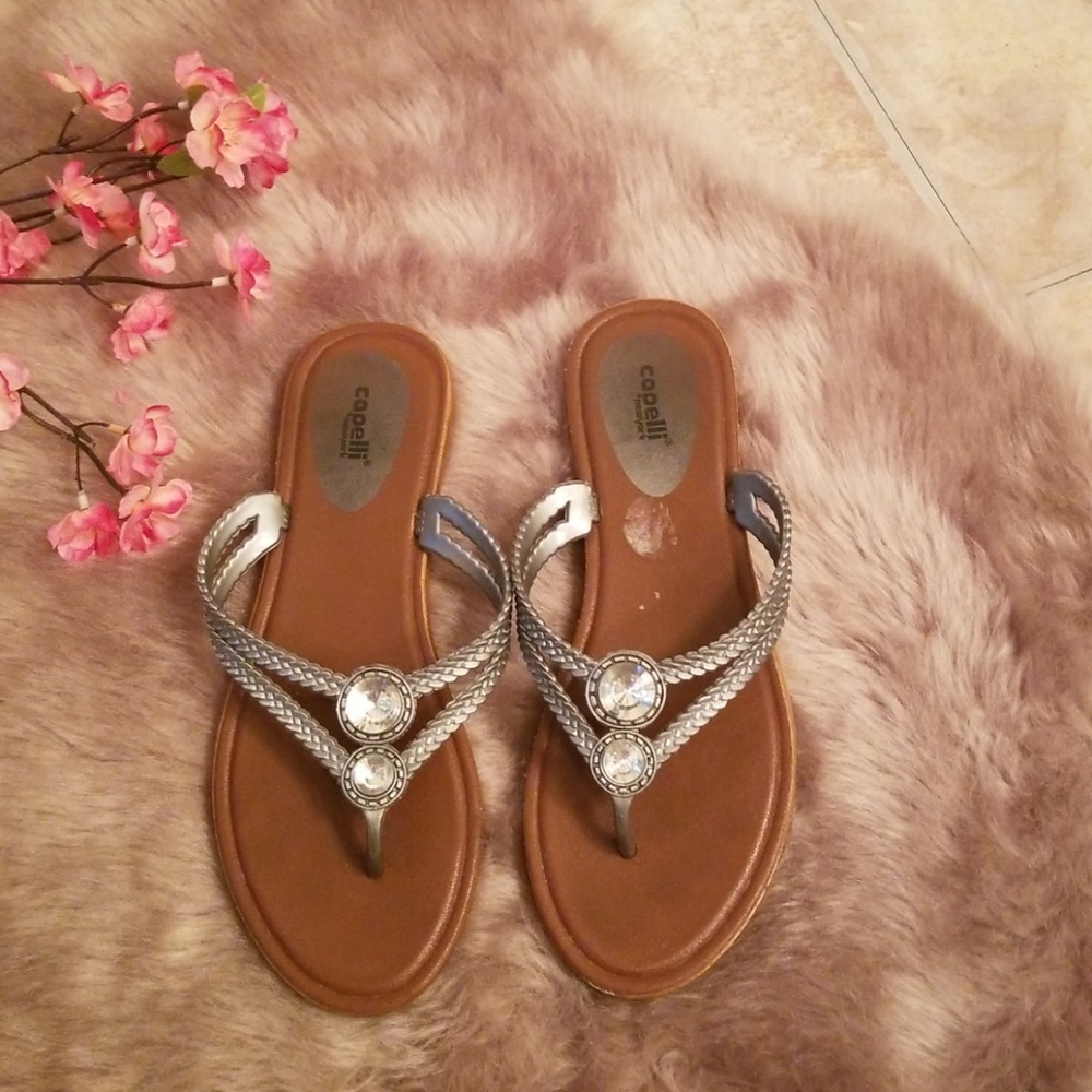 Capelli ny silver flop flops
